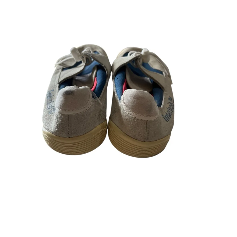 Timberland Suede Casual Loafers Shoes Size 9M RARE Red Blue Tan Men's Boating